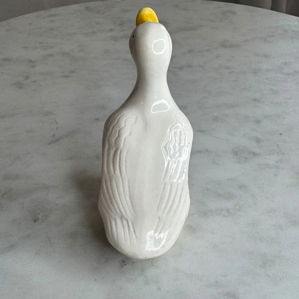 Ron Gordon Duck Napkin Holder‎ Ceramic White Yellow Vintage Kitchen Decor